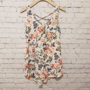 Threadlust "Feels Like Love" Floral Tank Top Sz M